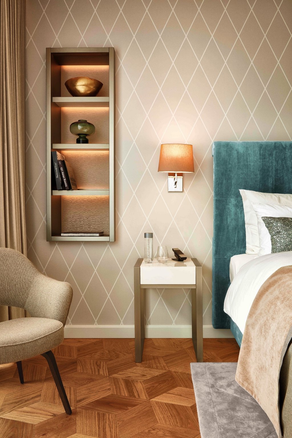 Fontenay, Hamburg - Baulmann Leuchten - The Fontenay_Deluxe Room_Nachttisch