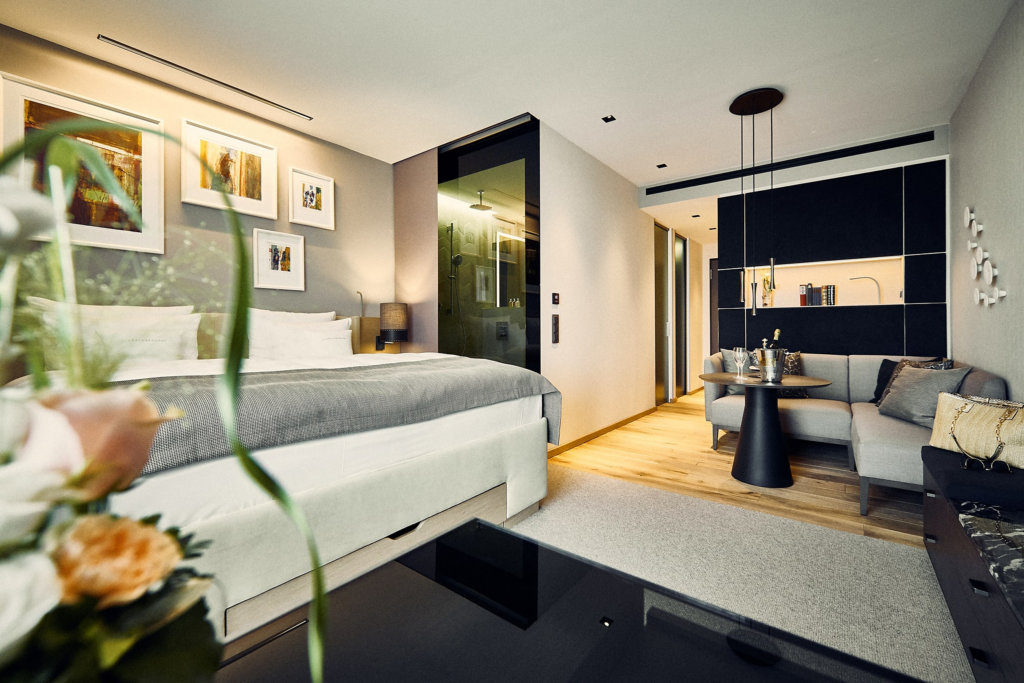 Baulmann Leuchten - Öschberghof, Donaueschingen 1_DSü_Schlaf- und Wohnbereich(c)Öschberghof