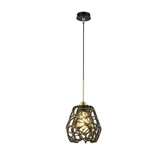 Abat-jour en chintz noir intérieur doré inclinable : Baulmann Leuchten  luminaire de prestige fabriqué en Allemagne - Réf. 16010112 - mobile